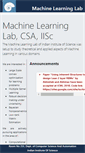 Mobile Screenshot of mllab.csa.iisc.ernet.in