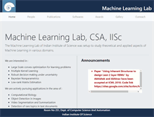 Tablet Screenshot of mllab.csa.iisc.ernet.in