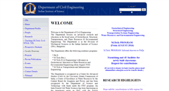 Desktop Screenshot of civil.iisc.ernet.in